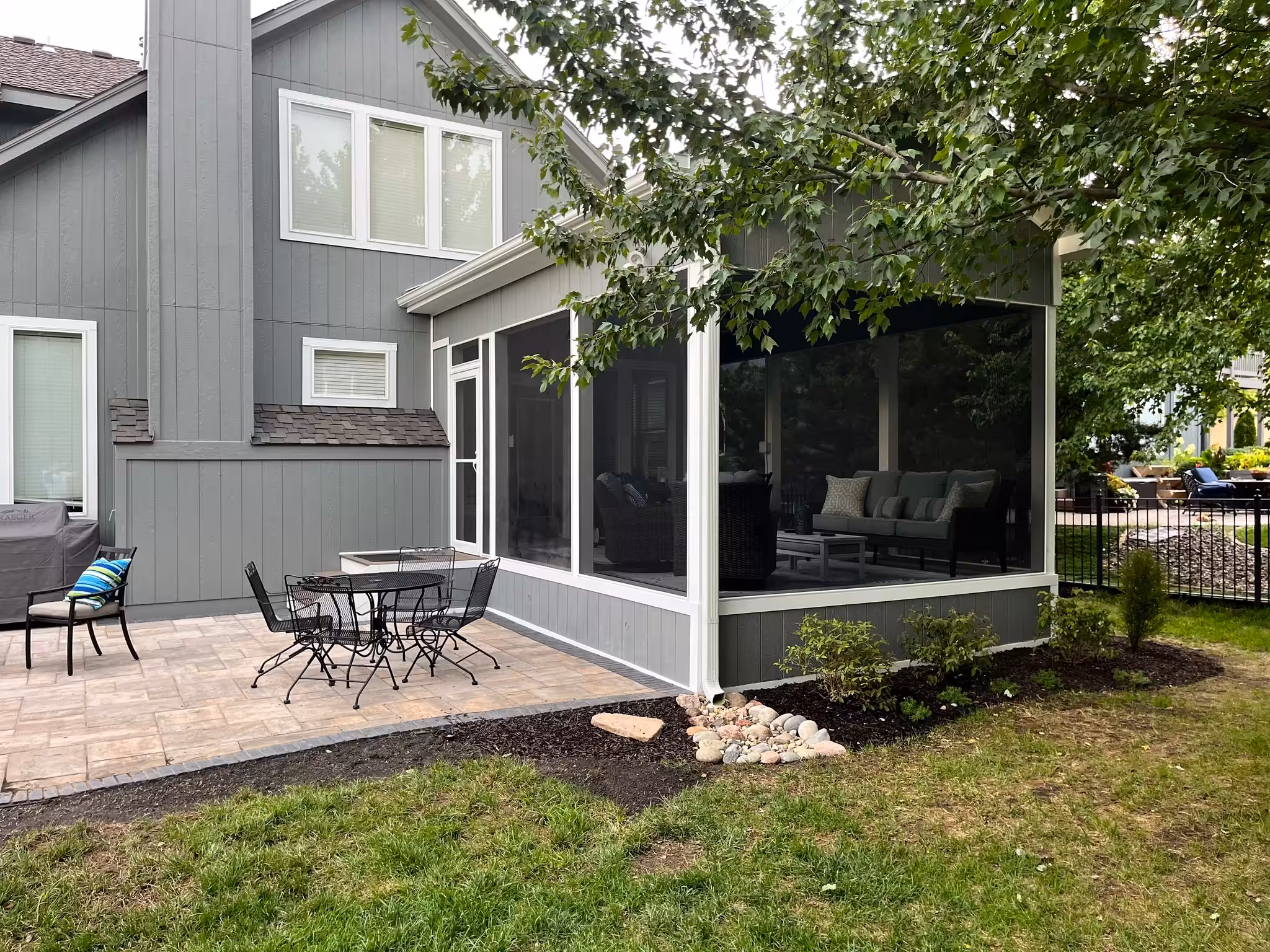 Finished outdoor living enclosure by Acumen Renovations