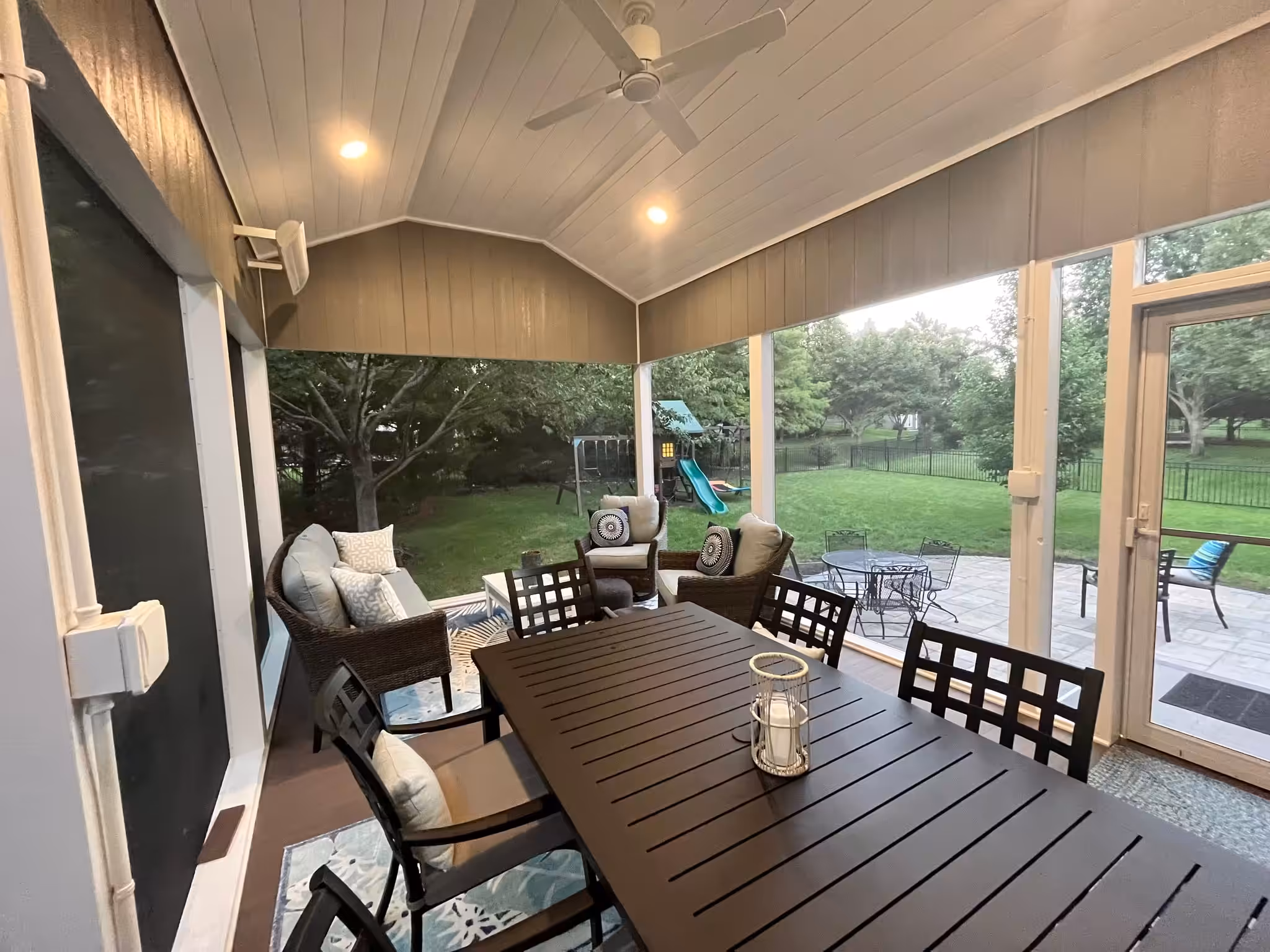 Screened porch enclosure built by Acumen Renovations in Kansas City